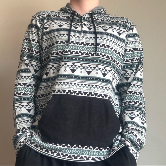 ON THE BYAS (Aztec print) Hoodie - Picture 1 of 3